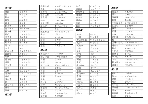 日语单词