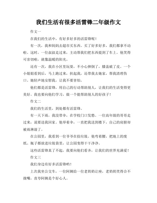 我们生活有很多活雷锋二年级作文