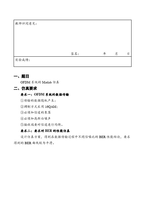 (完整版)OFDM仿真