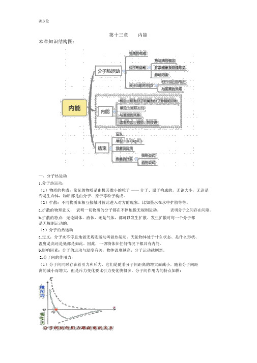 九年级上册物理各章节知识点总结