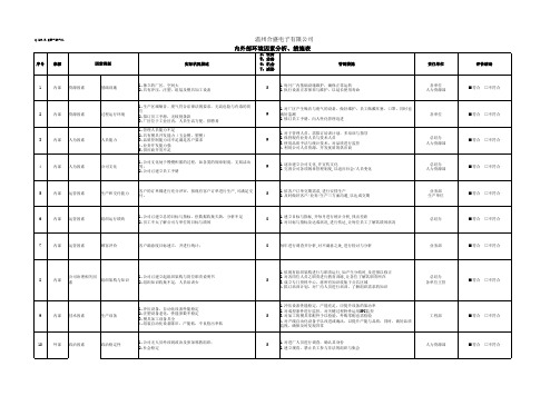 内外部环境因素分析、措施表