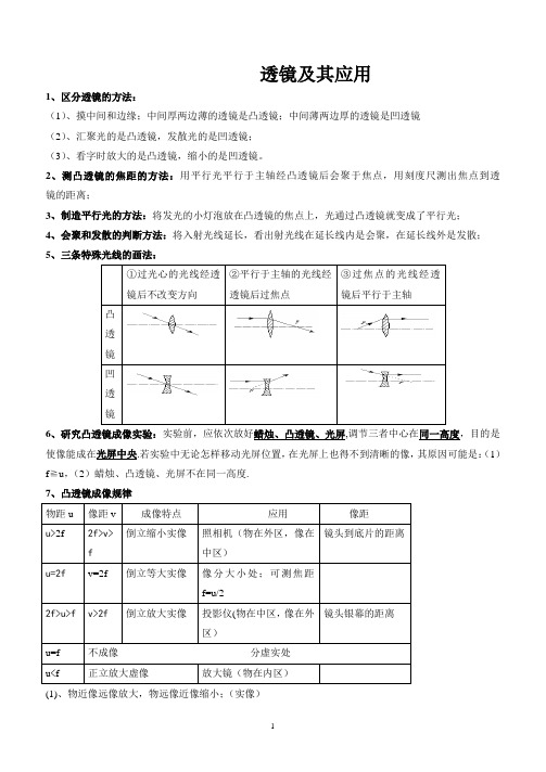 北师大版物理八年级下册总复习重点整理