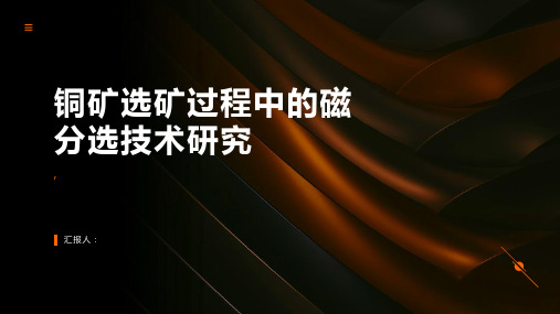 铜矿选矿过程中的磁分选技术研究