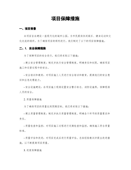 项目保障措施