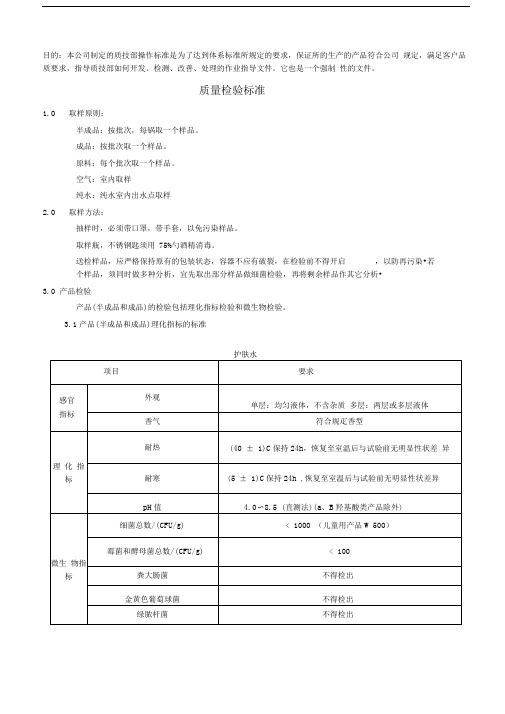 化妆品成品半成品检验指导书