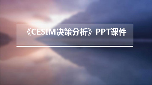 《cesim决策分析》课件