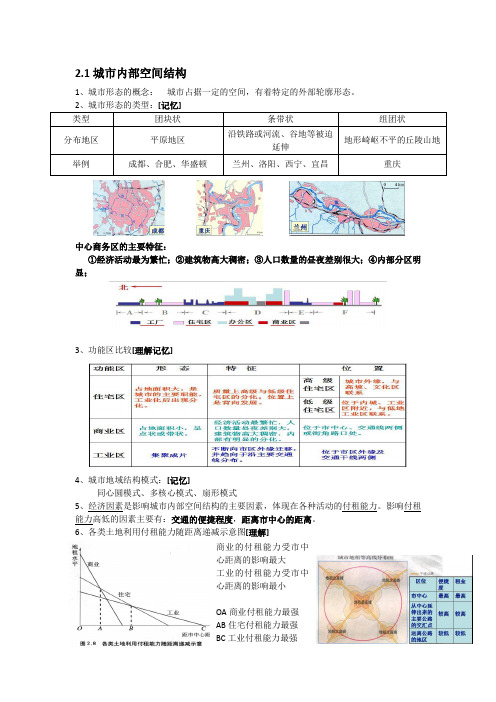 2015年高一地理人教版必修二系列学案：2.1 城市内部空间结构 5 