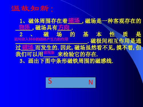 初中物理教育科学九年级上册第七章磁与电电流的磁场PPT