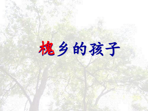 4 《槐乡的孩子》ppt课件