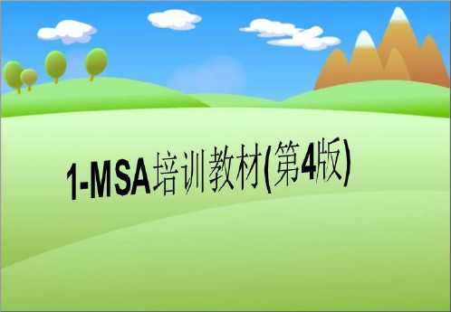 1-MSA培训教材(第4版)