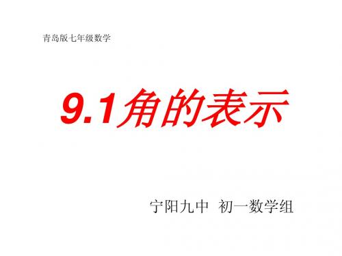 青岛版数学七年级下册  第一章91角的表示