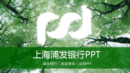 精美上海浦东发展银行浦发银行工作PPT