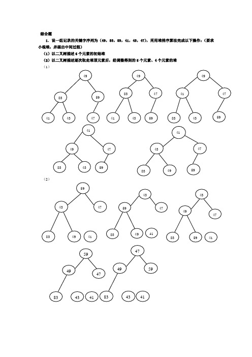 数据结构综合题