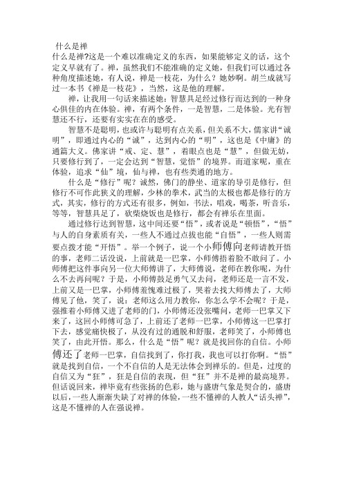 什么是禅2013-05-02