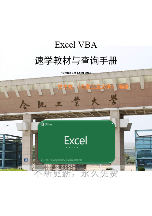 Excel VBA速学教材与查询手册