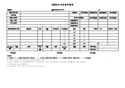 发票申请表(电子版)