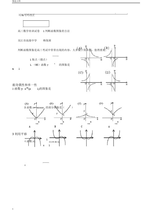 判断函数图象的方法