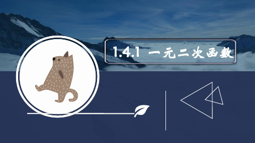 1.4.1一元二次函数课件-高一上学期数学北师大版(2019【03】)