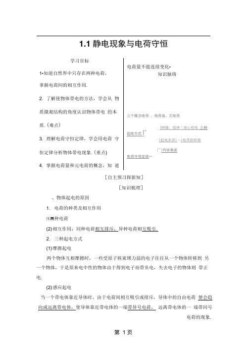 18 19第1章11静电现象与电荷守恒