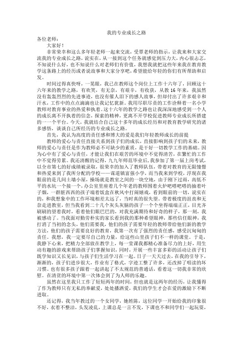 我的专业成长之路