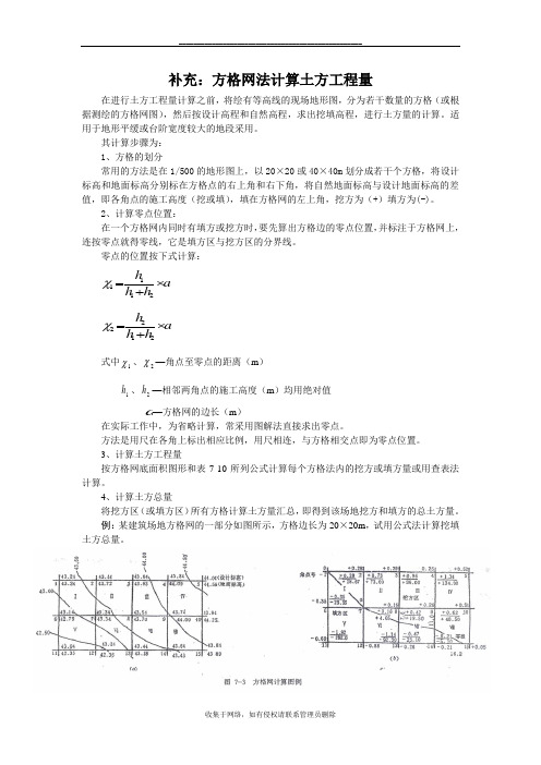 最新《方格网法》计算土方工程量