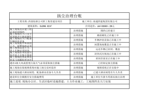 扬尘治理台账