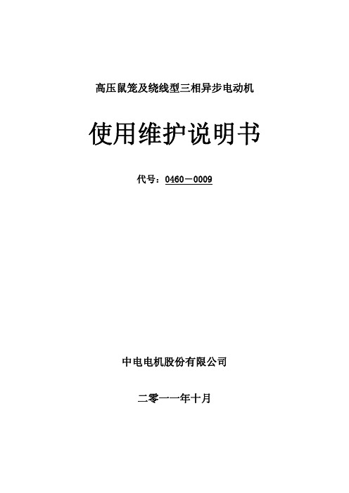 高压三相异步电动机使用说明书ChineseHVmotorusageinstruction