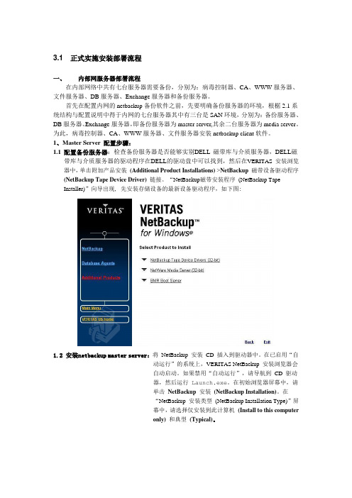 veritas netbackup 正式实施安装部署流程