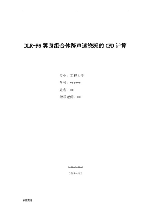 DLR-F6翼身组合体跨声速绕流的CFD计算