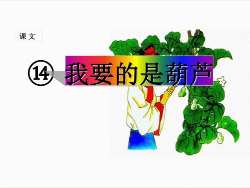 我要的是葫芦  课 件(18张PPT)