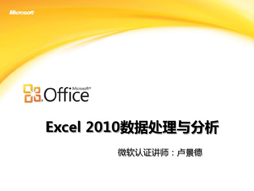 Excel 2010数据处理与分析