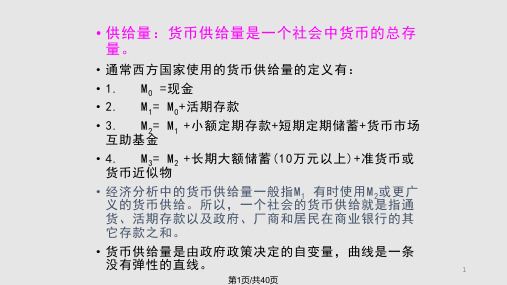 西方经济学货币的供给与需求PPT课件