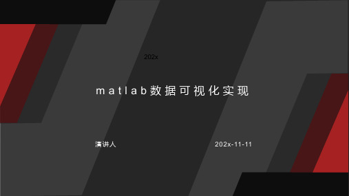 MATLAB数据可视化实现课件PPT模板