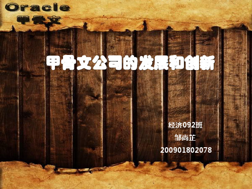 甲骨文公司(Oracle)的发展和创新