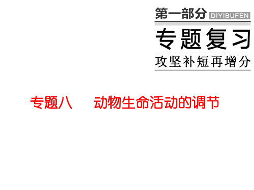 2020年高考二轮生物(浙江专版)专题八  动物生命活动的调节-精校