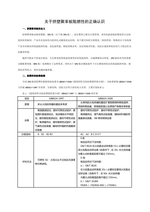 关于挤塑聚苯板阻燃性的正确认识
