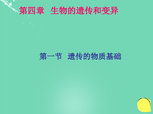 八年级生物上册 第四单元 第四章 第一节 遗传的物质基础课件(3)(新版)济南版