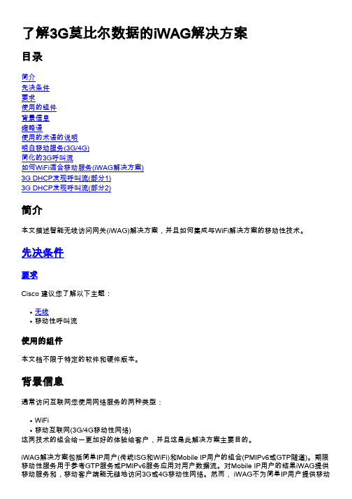 了解3G莫比尔数据的iWAG解决方案-Cisco