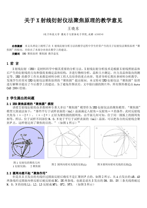 X-ray衍射仪法聚焦原理