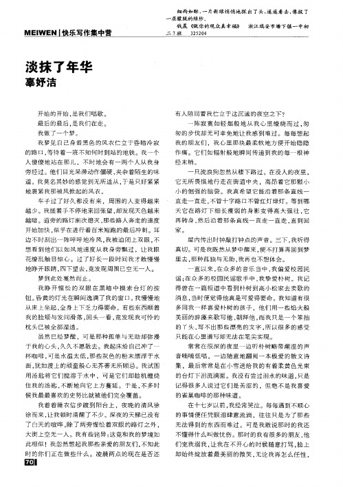 淡抹了年华