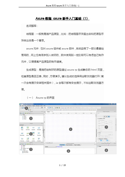 Axure教程-axure新手入门基础(一)