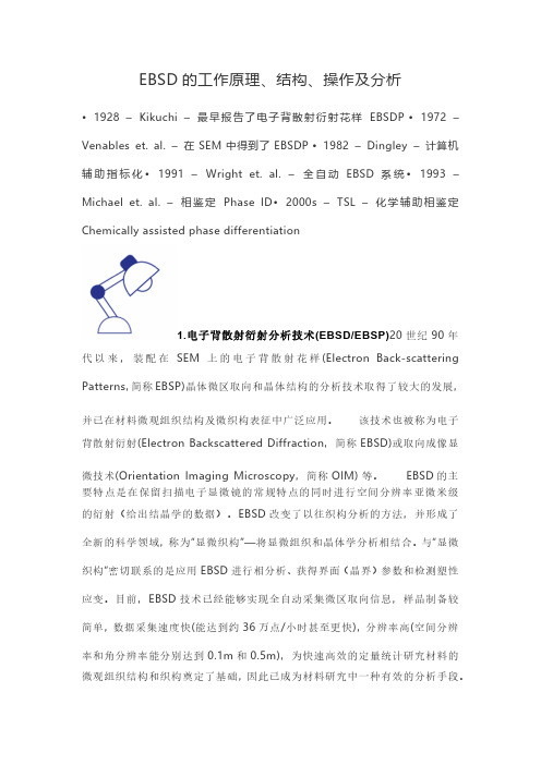 EBSD的工作原理、结构、操作及分析