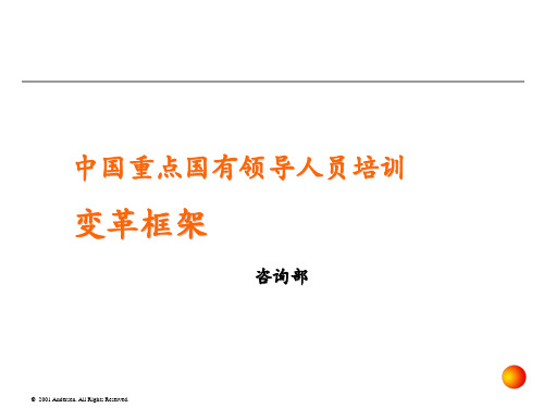 重点国有企业领导人员培训企业变革框架