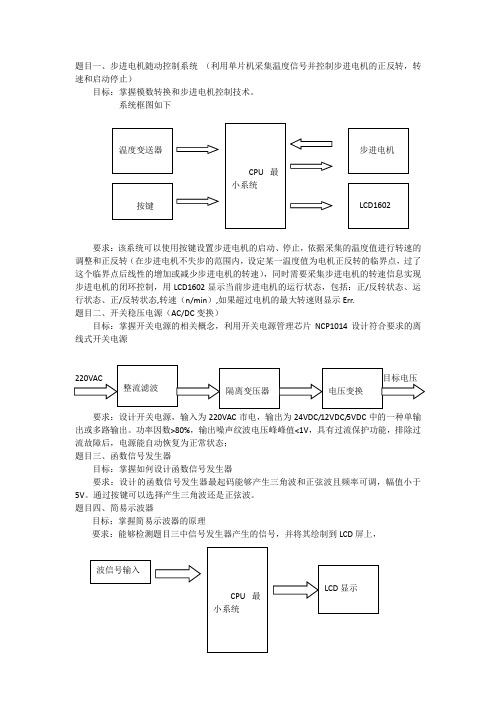 电子系统设计题目