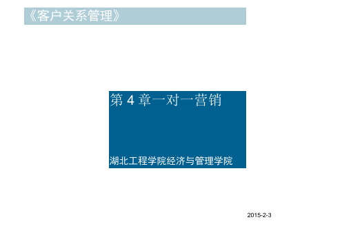 北大版客户关系管理第四章一对一营销.docx