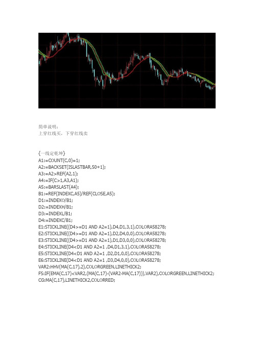 通达信指标公式源码 一线定乾坤 主图源码