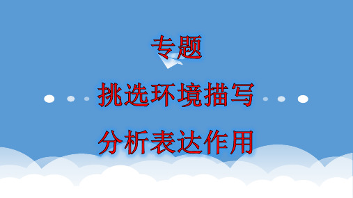 中考现代文阅读复习专题：“筛选环境描写分析表达作用”课件