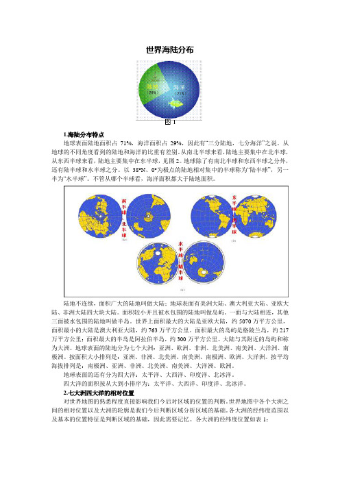 世界海陆分布