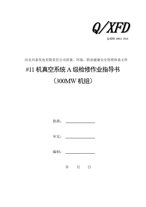 300MW真空泵A级检修作业指导书资料