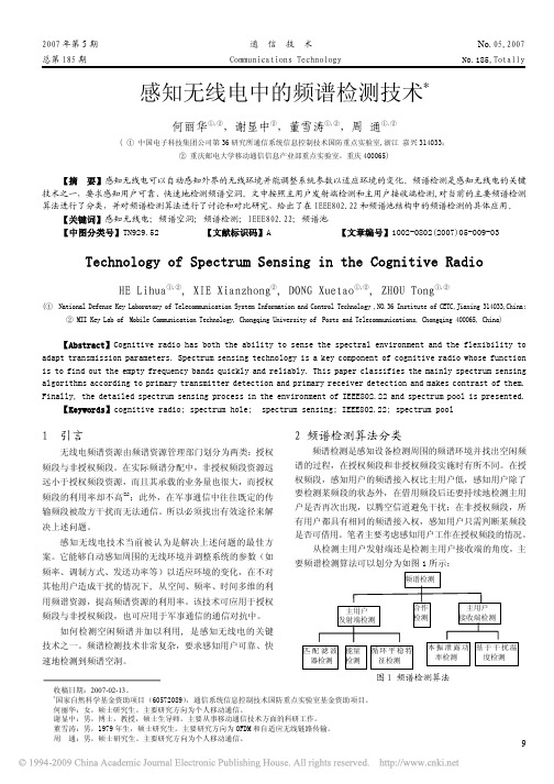 感知无线电中的频谱检测技术